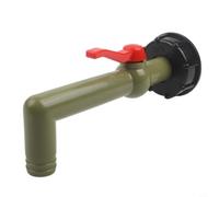 Adaptador de tanque IBC S60x6 con grifo de válvula de bola de pulgada, lluvia de 90 grados para enchufe para almacenamiento de agua de jardín, tapa de espiga de plástico industrial (3/4 pulgadas)