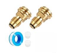Adaptador de tanque Propan POL auf para qcc1 - Messing Gasflaschen Anschluss für BBQ Outdoor Kochen - 2 Stück