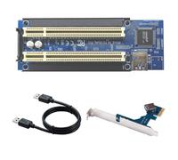 Adaptador de Tarjeta de ExpansióN PCI-E una PCI Dual ASM1083 Tarjeta de Captura Compatible Tarjeta de Impuestos Dorada Tarjeta de Sonido Tarjeta