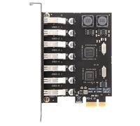 Adaptador de tarjeta de expansión USB 3.0 PCI-E, concentrador de 7 puertos, controlador externo, extensor PCI-E, tarjeta PCI Express para ordenador