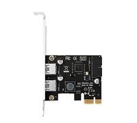 Adaptador de tarjeta de expansión USB PCI-E de 2 puertos, controlador externo PCI para Express a 2 USB de 19 pines, conector de alimentación Cor Pci-e a adaptador USB