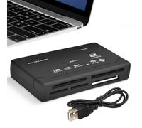 Adaptador de tarjeta de memoria, convertidor de lector de tarjetas ABS , universal, concentrador, lector negro ligero, herramienta de transferencia versátil para cámara, laptop, teléfono