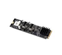 Adaptador de Tarjeta Express de 10 Gbps con Conector USB 3.1 de Tipo e Dual en Panel Frontal A NVME NGFF M-Key para Placa Base