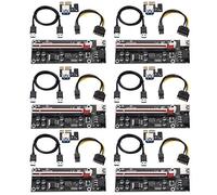 Adaptador de tarjeta gráfica MZHOU PCIe 1X a 16X, cable de extensión PCIE 16X con cable de datos USB 3.0, adecuado para máquina de minería de expansión de tarjetas gráficas - V009S PLUS