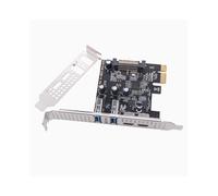Adaptador de Tarjeta PCIE Tipo C USB 3.2 Gen1 de 5 Gbps Placa PCI Express 2 Puertos USB 2 Puertos Tipo C/Tarjeta de Expansión PCI-e USB3.2