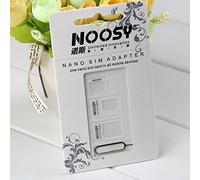 Adaptador de Tarjeta SIM Noosy (Nano/MicroSim) Blanco + Abridor Sim