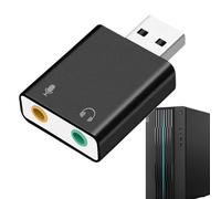 Adaptador de tarjeta USB, tarjeta de sonido USB para PC. Adaptador de tarjeta de sonido externa USB de 3,5 mm.. Dispositivo de tarjeta USB plug and play, tarjeta de sonido USB. Adaptador de tarjeta de
