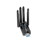 Adaptador de Tarjeta WiFi6 de 1800 Mbps USB3.0 AX1800 Receptor LAN Inalámbrico de 2,4 GHz y 5 GHz de Doble Banda con 4 Antenas