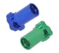 Adaptador de taza pulverizadora de pintura de acoplador rápido para conector de 16 x 1.5, junta de rosca de aluminio para tazas medidoras, compatible con la mayoría de aerosoles para pistolas, verde