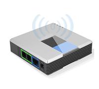 Adaptador de Tel¨¦Fono de Internet por fax con Puerto Rip 45 Puertos Dobles VOIP Gateway con Cable RJ 45 [UE (100-240V)]