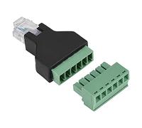 Adaptador de Terminal de Tornillo a Macho RJ12 Bloque Terminal rs485 6 Pines Conector RJ12 6P6c a 6 Pines, Conector Macho RJ12 a terminales de Tornillo para Tableaux de Connexion Ethernet