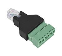Adaptador de Terminal de Tornillo Zenithaur RJ12 para el Conector Ethernet RJ12 6P6C a 6 Pin Terminal Terminal Conversión de Audio Adaptador
