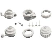 Adaptador de termostato para válvulas de calefacción RA, RAV, RAVL, Caleffi, Giacomini y M28 x 1,5 de plástico en gris claro (Juego de adaptadores de termostato)