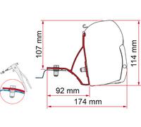 Adaptador de toldo kit renault trafic modelos desde 2015 fiamma