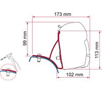 Adaptador de toldo kit renault trafic - opel vivaro - nissan primastar fiamma