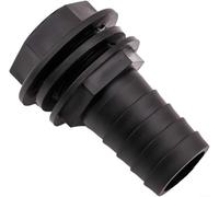 Adaptador de tope de agua de rosca macho BSP de 3/4 pulgadas para tanque IBC y colección de lluvia, conector de grifo de plástico ABS con sello para riego y desbordamiento de jardín