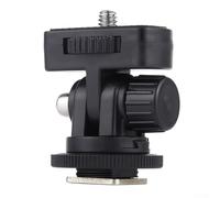 Adaptador de tornillo de 1/4 pulgadas para DSLR Hot Shoe a Cold Shoe Mount con soporte ajustable de 160 grados para monitor de luz LED flash