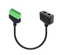 Adaptador de tornillo de 2 puertos CAT6 RJ45 8P8C a 8 pines, fácil de usar para configuraciones eficientes de red Ethernet