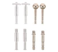 Adaptador de Tornillo de Rosca para Micrófono 8 Piezas Metálicas | Cabezal Acoplador del Brazo, Rótula Mini 1/4 a 3/8, Plata 5, 20x1, 10x1, 10cm