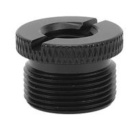 Adaptador de Tornillo Femenino a Macho, Adaptador de Soporte Micrófono Aluminio, Colocación Micrófono Estable, Ensamblaje Fácil, Portátil, Liso y Plano, Alta Seguridad y Calidad (Negro F19A)