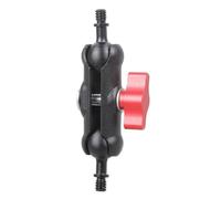 Adaptador de tornillo macho de doble extremo 1/4 20 de 17 mm, abrazadera de cabeza de bola, soporte de fotografía para monitores, tabletas, cámaras de acción, accesorio ligero de aluminio para cámara