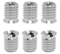 Adaptador de tornillo roscado LUORNG 6 piezas 1/4"-20 hembra a 3/8"-16 macho adaptador de tornillo de fácil montaje para trípode DSLR monopié, adaptador de rosca de trípode de 1/4" a 3/8"