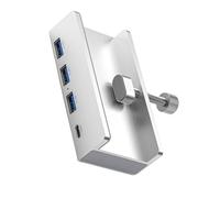 Adaptador de transferencia de datos USB tipo C tipo abrazadera de aleación de aluminio de 4 puertos USB 3.0 para teléfono de computadora de escritorio
