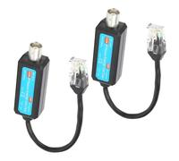 Adaptador de transmisor coaxial de red, 1 par de 1 canal, transmisor coaxial de red IP pasiva, extensor receptor para cámara IP NVR