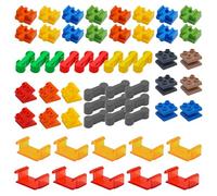 Adaptador de tren de madera Duplo, 56 unidades de adaptadores de carril de madera, rieles de madera, ferrocarriles de madera, conectores de carril de madera, accesorios de juguete para niños de 3 a 5