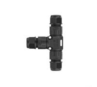 Adaptador de tres vías M20T con clasificación IP68 con cuerpo de plástico de nailon, conector impermeable de 2/3 núcleos optimizado para sistemas de iluminación externa y cableado eléctrico al aire