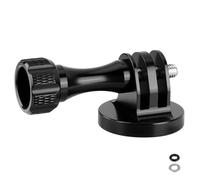 Adaptador de Trípode de Aluminio con Tornillo 1/4-20, Montura para Trípode Compatible con Cámaras GoPro Hero 8, 7, 6, 5, 4, 3+, 3, 2, 1, MAX, dji Osmo Action - Negro