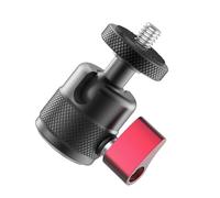 Adaptador de trípode de cámara con rotación completa para varias cámaras de acción, montaje seguro de luz de 1/4 pulgadas, aluminio negro