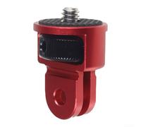 Adaptador de trípode giratorio de 1/10.2 cm-20 para Insta360 y para Hero 13/12 Soporte de aluminio ligero para estabilidad de cámara de acción en movimiento (rojo-negro)