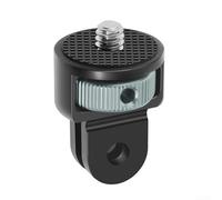 Adaptador de trípode giratorio de 360 grados de 1/10.2 cm-20 para cámaras de acción compatible con Insta360 y para Hero 13/12 hecho de aleación de aluminio para una portabilidad ligera (negro-gris)