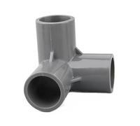 Adaptador de tubería de PVC gris, conector en T recto, codo, cruz, accesorios de tubería de agua, 3, 4, 5 y 6 vías, piezas de estantería for bricolaje(6mm c,I.D 20mm)