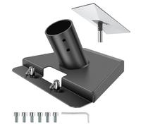 Adaptador de tubo de 18 x 15 x 8,3 cm, acero inoxidable, diámetro de 4 cm, soporte de mástil estable, montaje en pared, tubo para antenas, techos, techos de coche