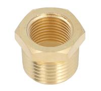 Adaptador de tubo de latón, conector macho-hembra reductor de casquillo hexagonal for manómetro, combustible y agua, 1/8, 1/4, 3/8 y 1/2 NPT(1/8NPT to 1/4NPT)