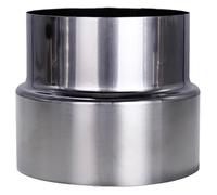 Adaptador de tubo escape, 1 pieza acero inoxidable, junta reductora, adaptador chimenea, conector reductor revestimiento humos(6cm~8cm)