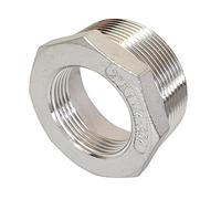 Adaptador de tubo reductor de rosca macho de 5 cm x 1-1/10.2 cm, adaptador de acero inoxidable SS 304 NPT