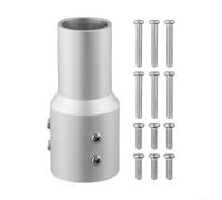 Adaptador de tubo Starlink compatible con Gen2 para antena parabólica, reductor de mástil de aluminio para postes redondos de 0.8 a 2 pulgadas de diámetro con tornillos incluidos, acabado plateado