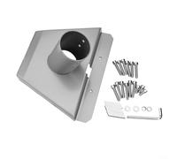 Adaptador de tubo Starlink para Gen 3 con base de montaje triangular de acero inoxidable y tornillos de metal, diseñado para una instalación segura al aire libre en postes de hasta 48 mm de diámetro