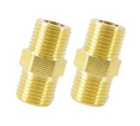 Adaptador de tubo universal de latón roscado doble macho fuerte para hogares y uso industrial, adaptador de latón de doble rosca macho