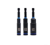 Adaptador de tuerca hexagonal de acero al cromo vanadio, funda de extensión de broca de 80 mm para destornillador eléctrico y taladro, juego de llaves de 6 a 14 mm para 8 + 10 + 12 mm