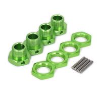 Adaptador de tuercas hexagonales de aluminio de 17 mm para Arrma 6s BLX Infraction Limitless Mojave Typhon hopups piezas de actualización 4 piezas/juego (verde)
