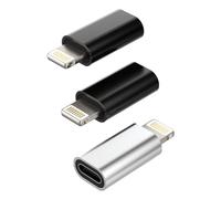 Adaptador de USB C hembra a Lightning macho (3 Pack) Cable Type-C Jack Carga Adapter para Apple iPhone iPad Cargadores Adaptadores Cargador Tipo Toma Cable Enchufe Conector TP-TO