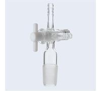 Adaptador de vacío en T de 3 vías de vidrio de borosilicato con llave de paso de PTFE (14/23, 19/26, 24/29, 29/32, n.° 34, n.° 40)(Size 40)