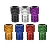 Adaptador de válvula de Bicicleta, 7 Piezas de inflador de Bicicleta, válvula Presta a Adaptador de válvulas Schrader para Bicicleta de Carretera, Engranaje Fijo