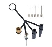 Adaptador de válvula de bicicleta - Casquillo de 4 garras para bomba de aire - Adaptador de válvula de bicicleta, para casa, taller, juguetes inflables, ciclismo, desplazamiento, entrenamiento de