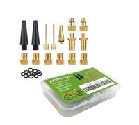 Adaptador de válvula de bicicleta, KOHMUI 15 unidades Premium, todos los adaptadores de válvula SV AV DV Dunlop, válvula francesa de flash, válvula Sclaverand con anillo de sellado para compresor de