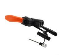 Adaptador de válvula de bicicleta para Presta, Schrader, para Dunlop, boquilla multifunción 3 en 1 con 3 puntas auxiliares, negro y naranja